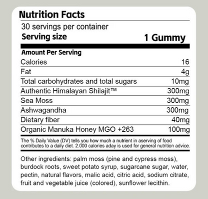 Shilajit 3-in-1 Gummies for Men