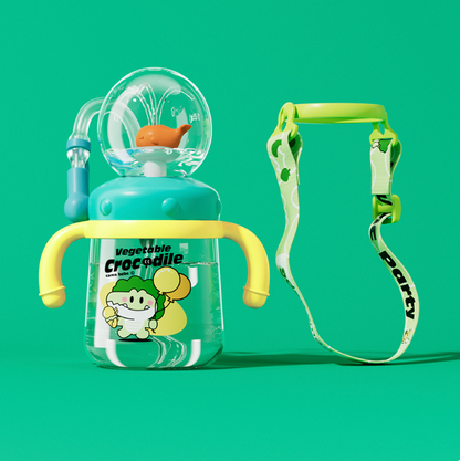 Children's Whale Cartoon Diving Fountain Water Bottle
